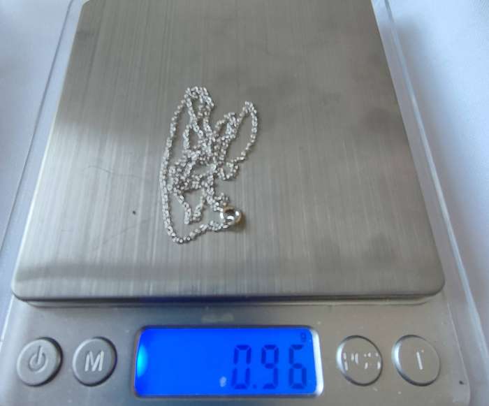 Sterling silver necklace- 925 stamped - 50 cm - 0.96g - fine link design