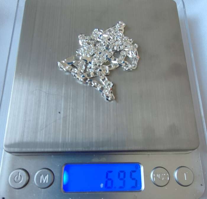 Sterling silver necklace- 925 stamped - 50 cm - 6.95g - link design