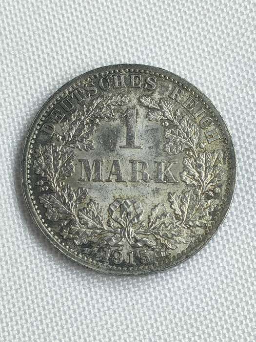 Deutsches Reich 1915: 1 Mark (.900): Very rare