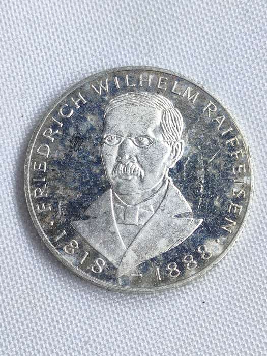 Bundesrepublik Deutschland 1968: 5 Mark (.625): FW Raiffeisen: Non-circulating coin