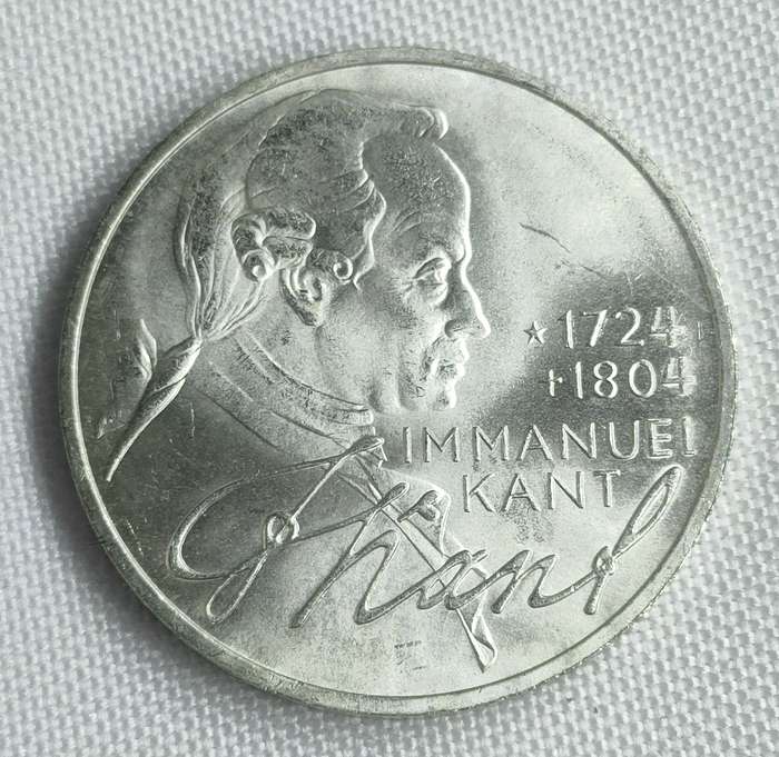 Bundesrepublik Deutschland 1974: 5 Mark (.625): Immanuel Kant: Non-circulating coin