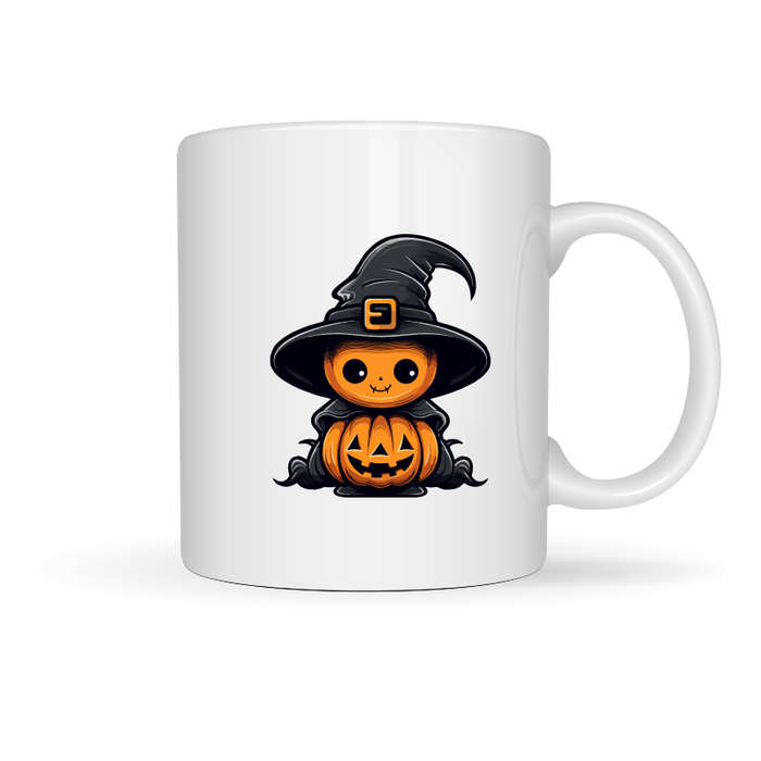 Printed Mug - Halloween Pumpkin Witch