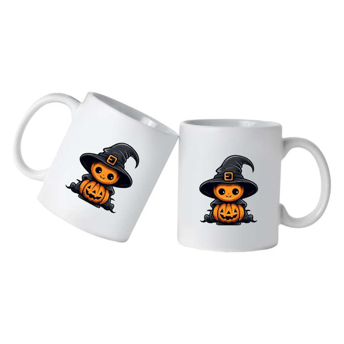 Printed Mug - Halloween Pumpkin Witch