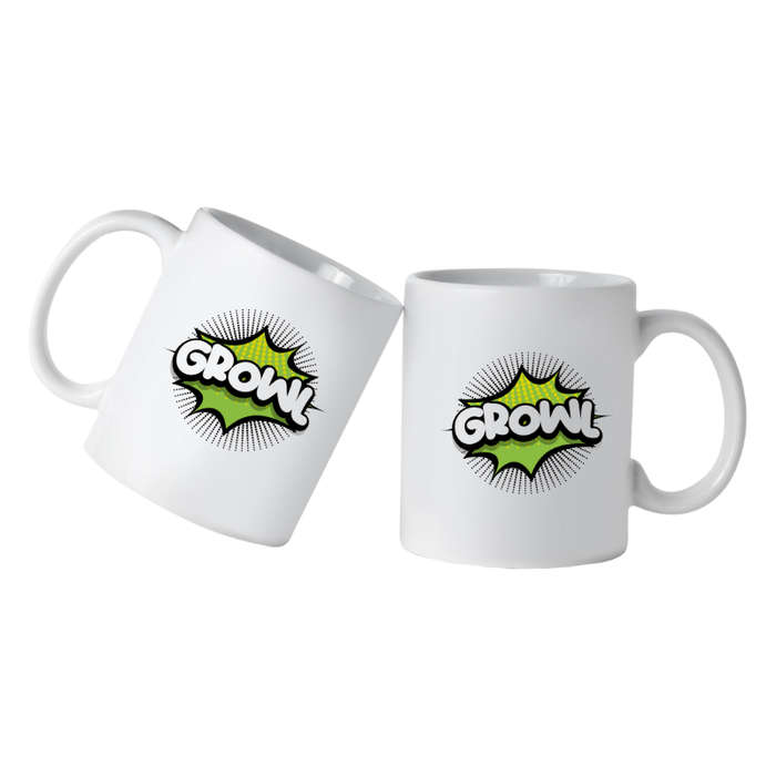 Printed Mug -Growl Printed Mug