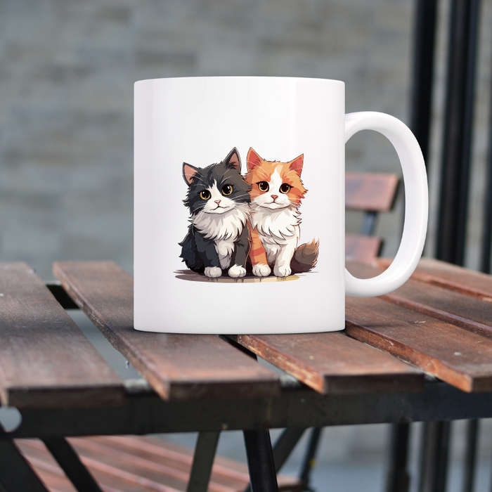 Printed Mug -2 Cats