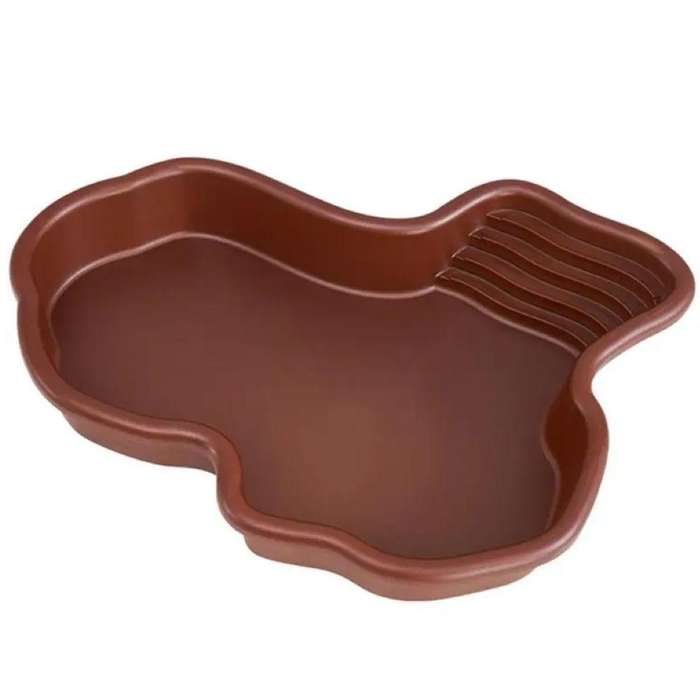 Pet Reptile Basking Platform Bathing Pool Tub With Ramp (31cm)