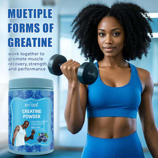 Berry Flavored Creatine Powder, Improves Athletic Performance, Promotes Muscle Growth,