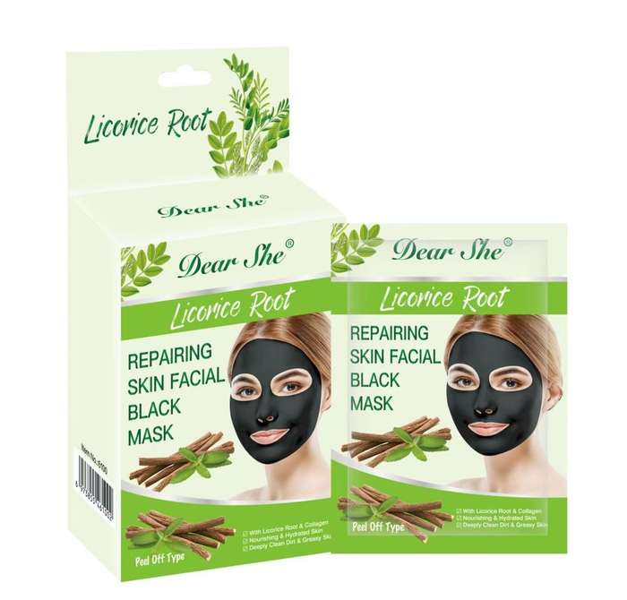 Dear She cleansing Mask - 10 Pieces ( Charcoal , Licorice root, Sea Salt, Whitening ,Aloe Vera)