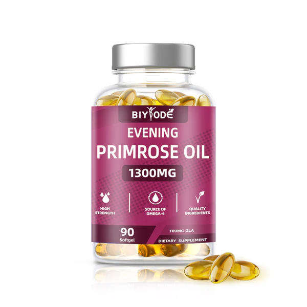 Improve skin elasticity Gently support women through the menstrual cycle 1300Mg Evening Primrose Oil