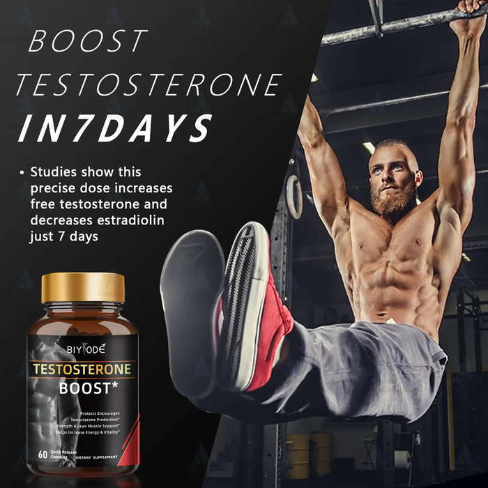 Men's Testosterone Booster - Stamina, Endurance- 60 Caplets