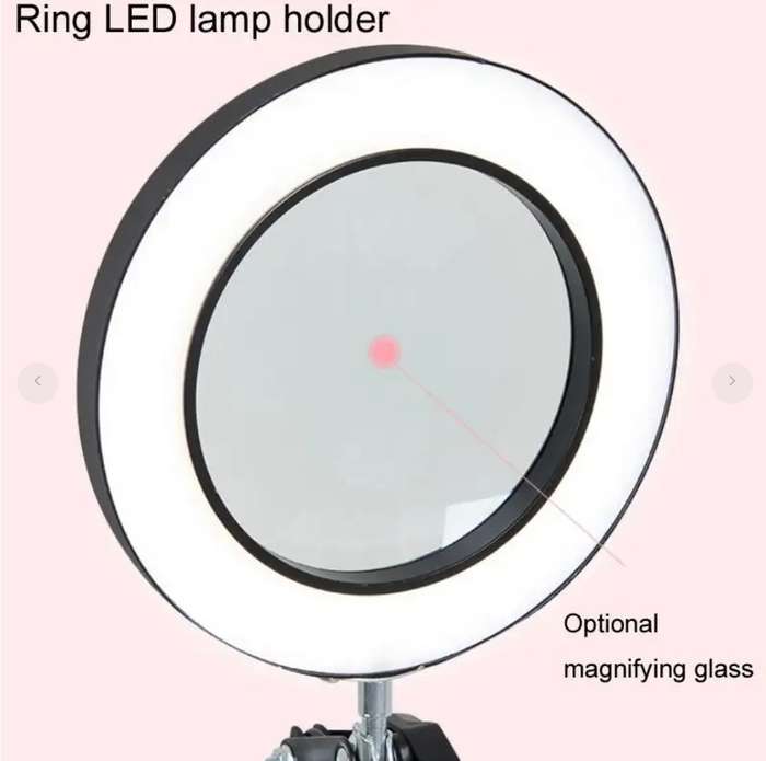 Magnifying Glass LED Lamp - with Desk Clip