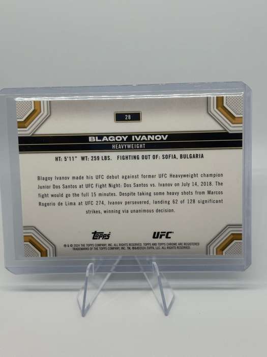 2024 Topps Chrome UFC - Blagoy Ivanov Blue Refractor 43/150 #28