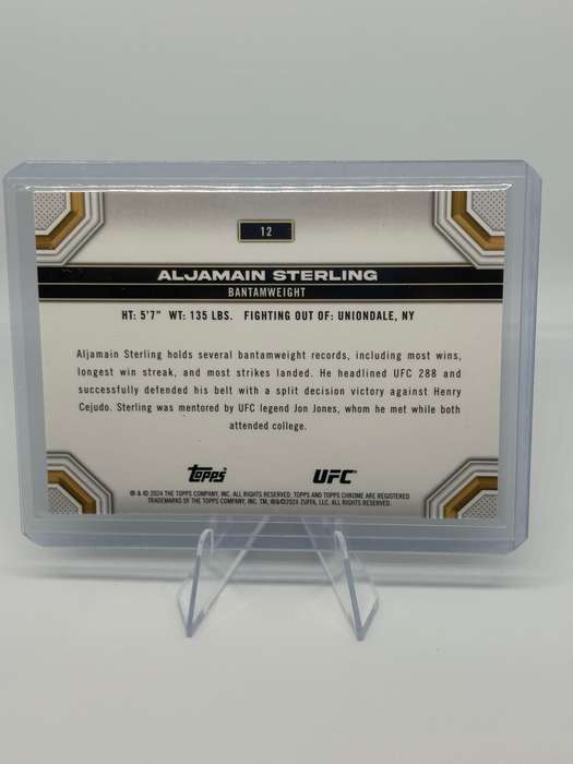 2024 Topps Chrome UFC - Aljamain Sterling Speckle Refractor 129/299 #12