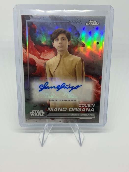 2024 Topps Chrome Star Wars - Cousin Niano Organa (Ian Inigo) Chrome Autograph Card #AU-II