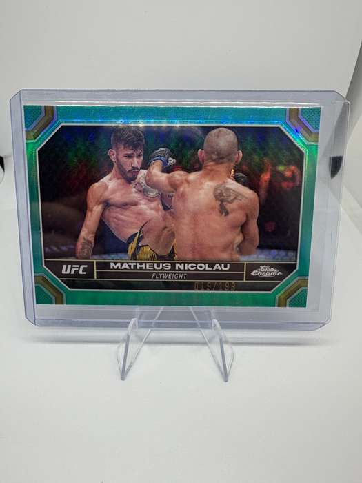 2024 Topps Chrome UFC - Matheus Nicolau Aqua Refractor 19/199 #128
