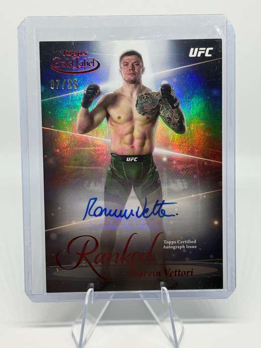 2024 Topps UFC Gold Label - Marvin Vettori Ranked Auto 7/25 #RIK-MVI