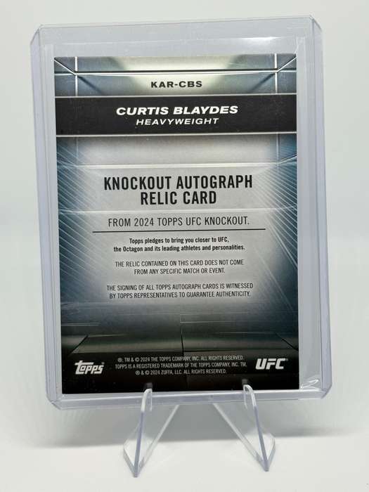 2024 Topps UFC Knockout - Curtis Blaydes Knockout Auto Relic Card 07/25 #KAR-CBS
