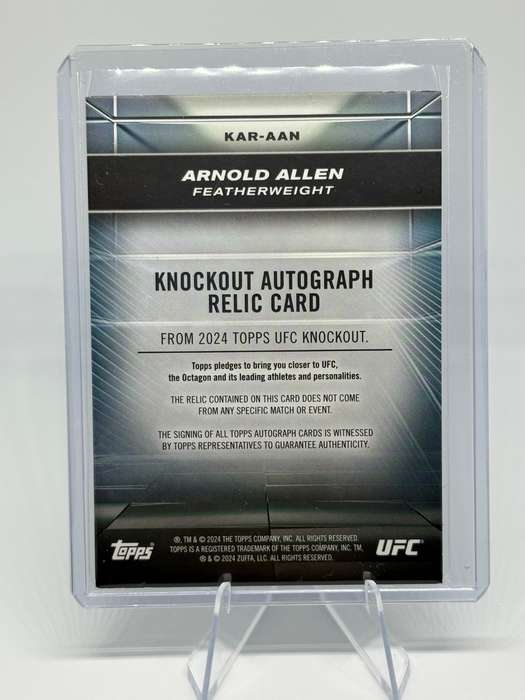 2024 Topps UFC Knockout - Arnold Allen Knockout Auto Relic Card 05/99 #KAR-AAN