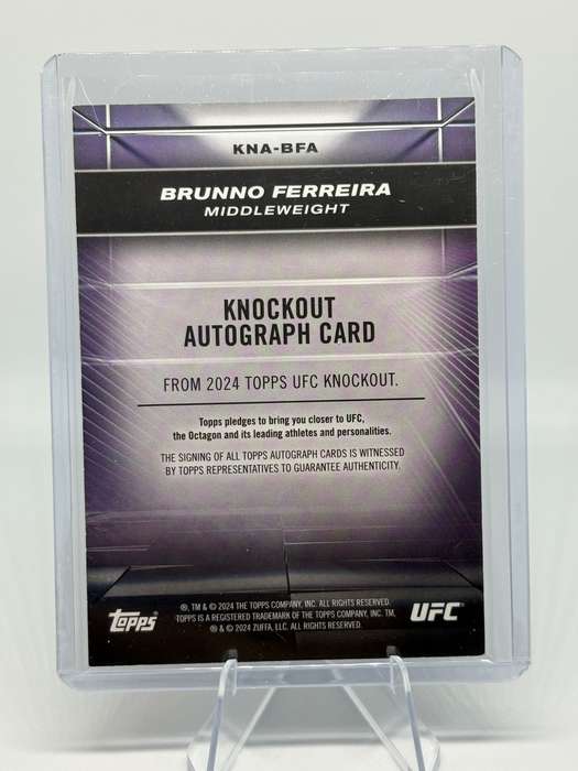 2024 Topps UFC Knockout - Bruno Ferreira Knockout Auto Card 37/50 #KNA-BFA