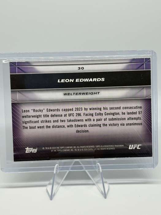 2024 Topps UFC Knockout - Leon Edwards Purple 62/99 #30