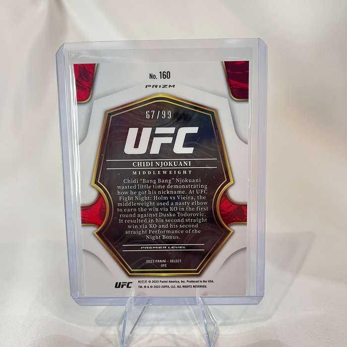 2023 Panini Select UFC Chidi Njokuani Rookie 67/99 Purple Prizm #160