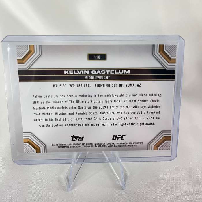 2024 Topps Chrome UFC - Kelvin Gastelum Aqua Refractor 136/199 #110