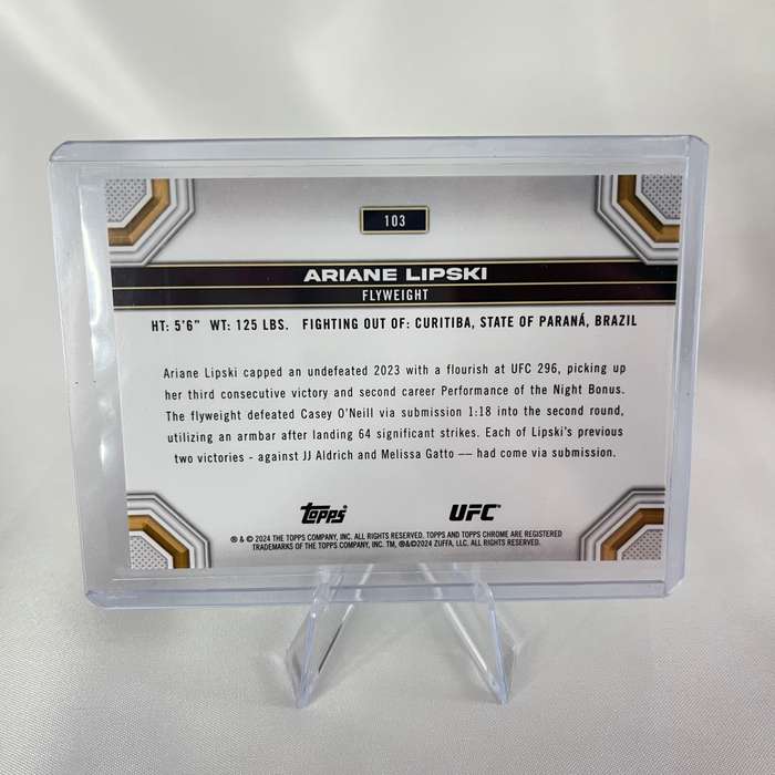 2024 Topps Chrome UFC - Ariane Lipski Aqua Refractor 76/199 #103