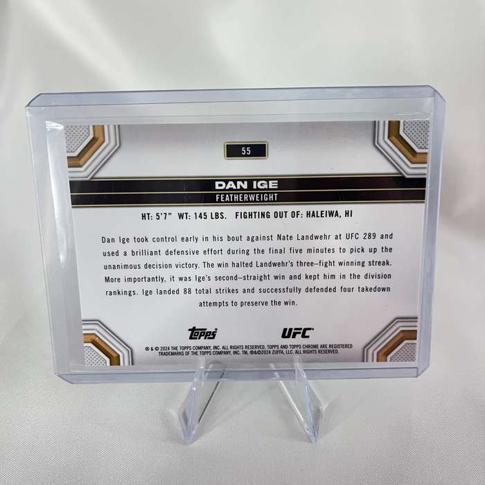 2024 Topps Chrome UFC - Dan Ige Aqua Refractor 108/199 #55