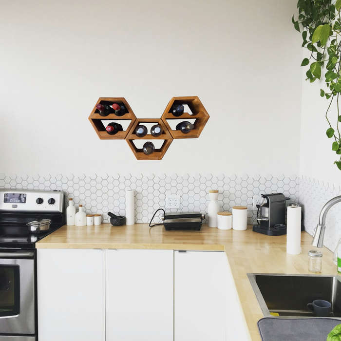 hexagon wine holder