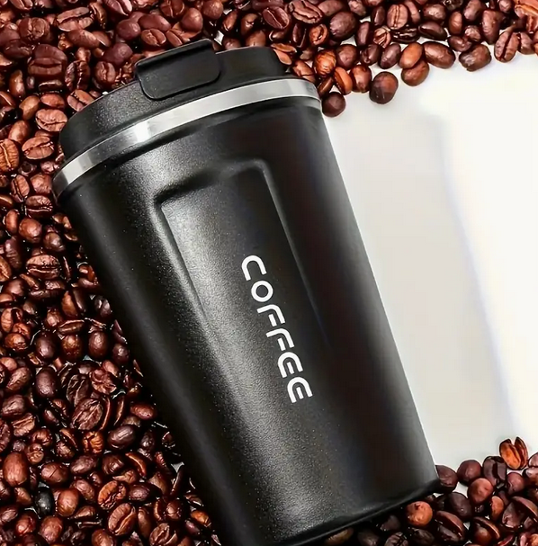 Two Stainless Steel Tumblers with Leakproof Lid for hot and cold drinks