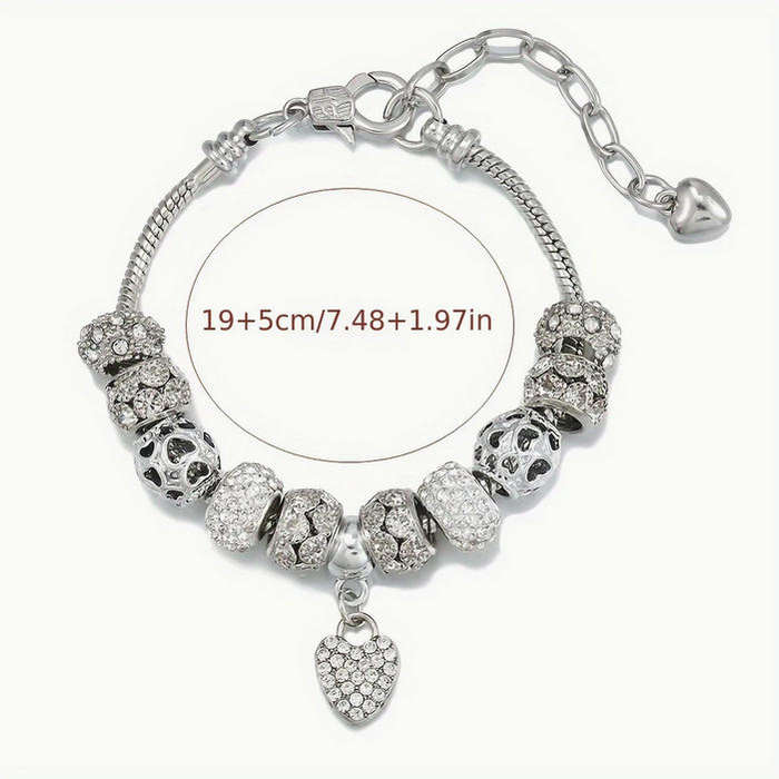 Charm Bracelet with Heart Pendant