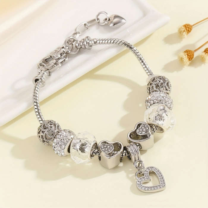 Charm Bracelet with Heart Pendant
