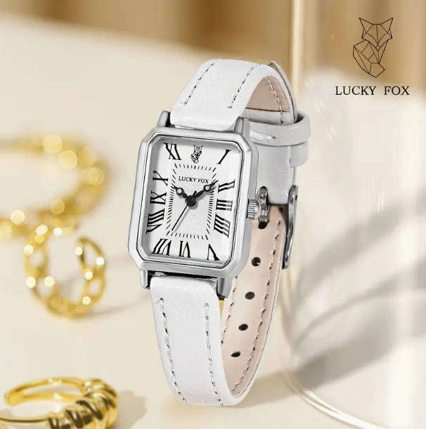 Vintage Style Quartz Wrist Watch - White Strap