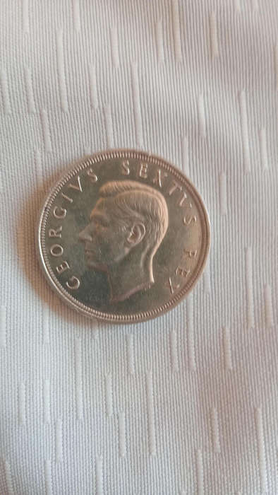  Rare 1951 South Africa 5 Shillings  King George VI 