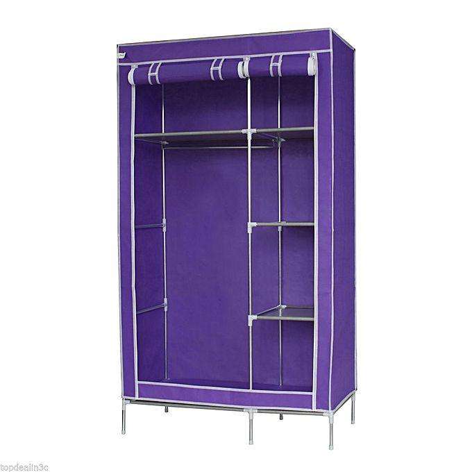 Portable Closet Wardrobe for Bedroom Clothes Storage with Dustproof Cover