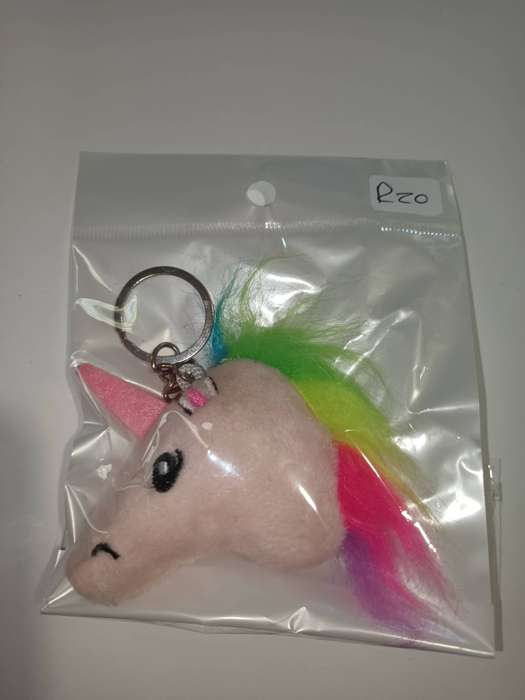 White Unicorn Keychain