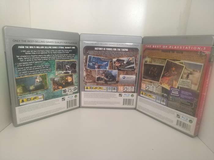 3x PS3 (Playstation 3) Unchartered Games Bundle.