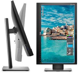 Dell P2418HZm 24" FHD 1080i Monitor for Video Conferencing - P Series,black/silver