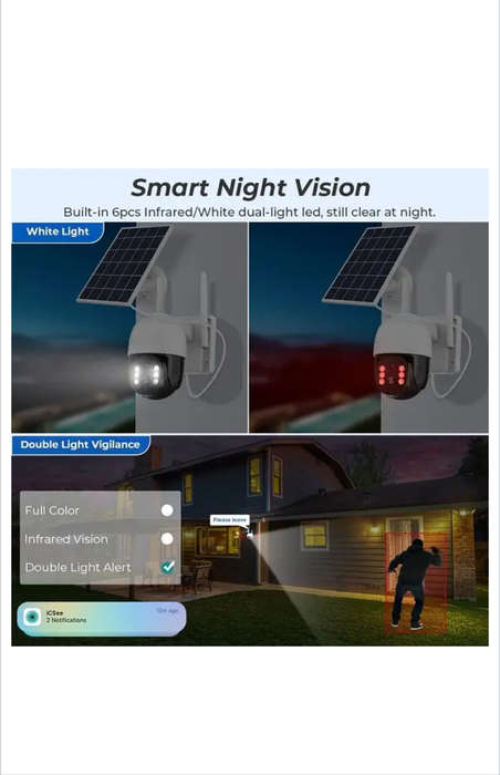 SE-TQ5-4G Solar Powered 4G Surveillance Camera iCSee App