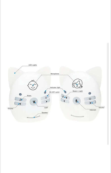 V30 Wireless Audio Baby Monitor Support Voice Monitoring + Intercom + Night Light without Battery