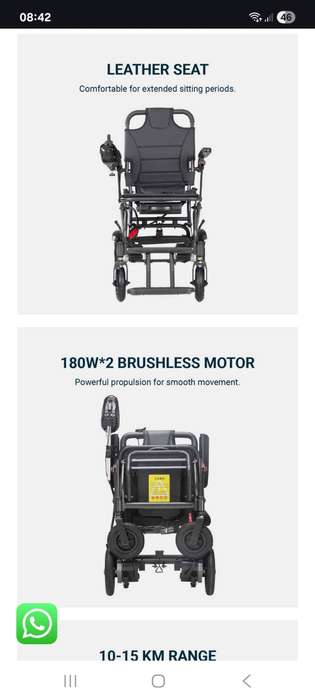 Ultra-lightweight & Aeroplane-Friendly Easy Folding Electric Wheelchair