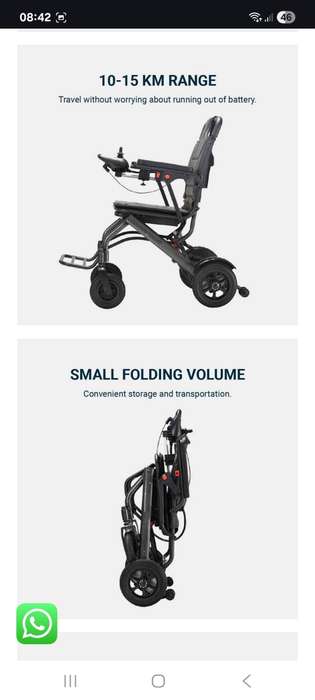 Ultra-lightweight & Aeroplane-Friendly Easy Folding Electric Wheelchair