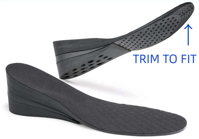 Height Increase Insoles for Men Women, Adjustable Invisible Shoe Lifts