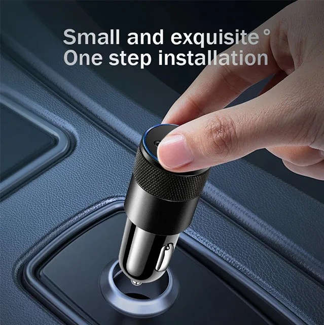 DUAL PORT USB-C Compact Car Charger | Fast Charging -Black