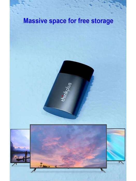 LENOVO - ThinkPlus - US202 - Type-C SSD High-Speed External Drive - Black