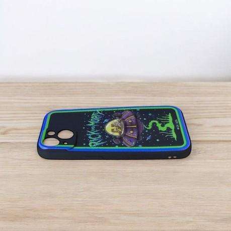 Rick And Morty UFO Inspired Phone Case For iPhone 15 - Black