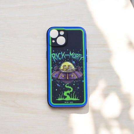 Rick And Morty UFO Inspired Phone Case For iPhone 15 - Black