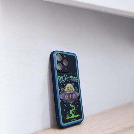 Rick And Morty UFO Inspired Phone Case For iPhone 15 Pro Max - Black