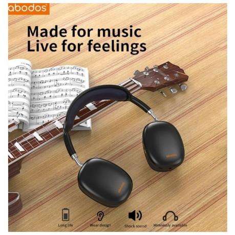 ABODOS - AS-WH26 - Wireless Headset With Shocking Bass - Pink