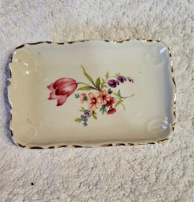 Small Floral Butter Dish